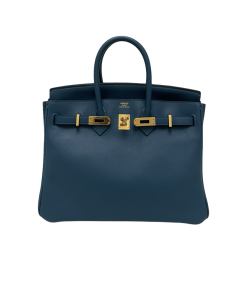 Hermes Birkin 25 Blue Colvert Swift